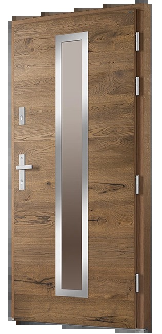 Drzwi zewnętrzne drewniane Doorsy model SAVIO MATRIX z kolekcji Matrix